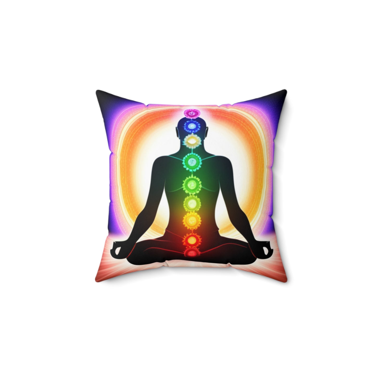 Activate your Chakras Spun Polyester Square Pillow